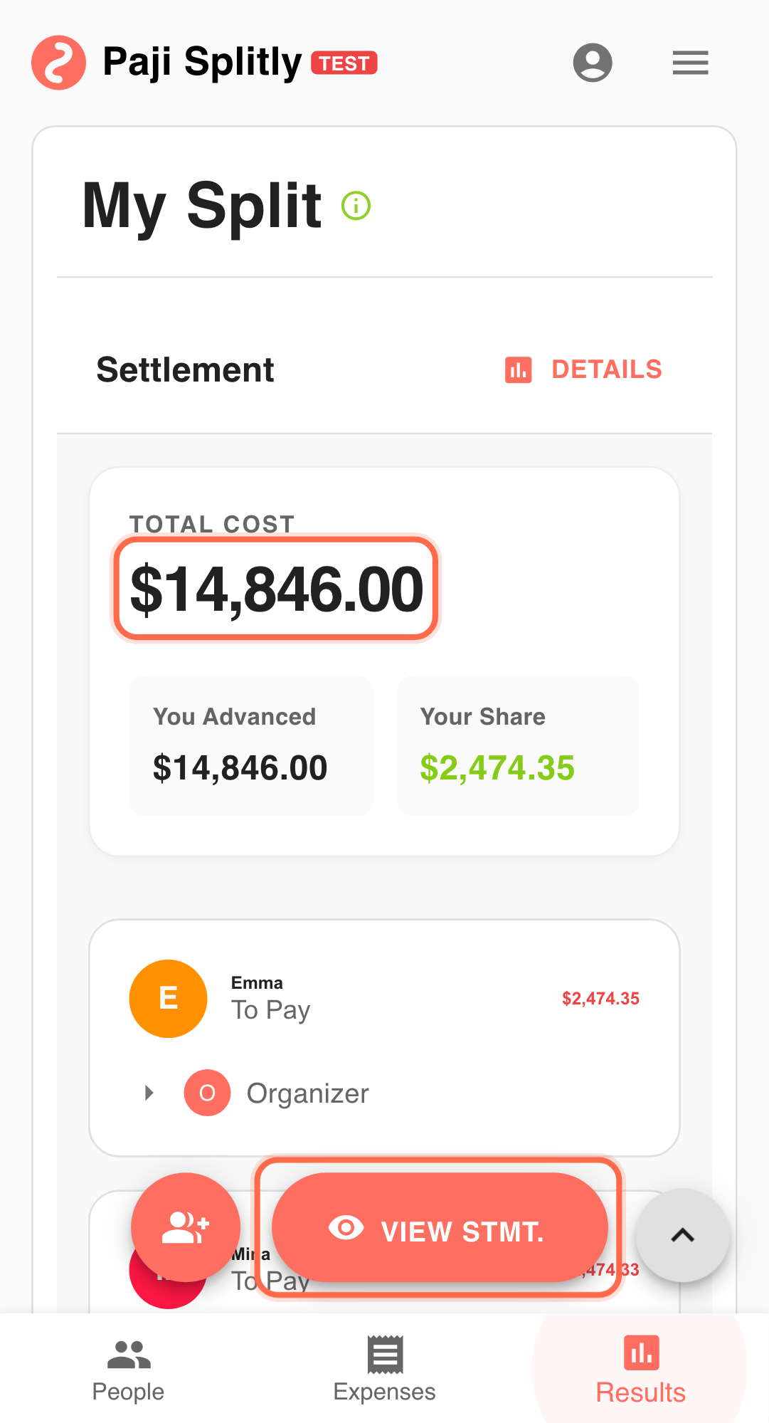 Feature screenshot: focused workflow detail in Paji Splitly