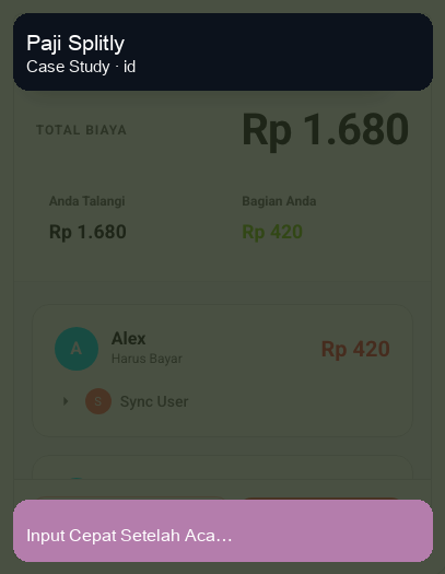 Input Cepat Setelah Acara: Impor Tagihan + Mode Entri Berkelanjutan