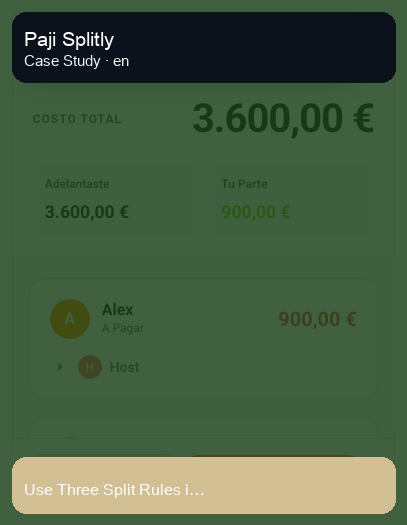 Use Three Split Rules in One Event: Equal, Percentage, and Shares