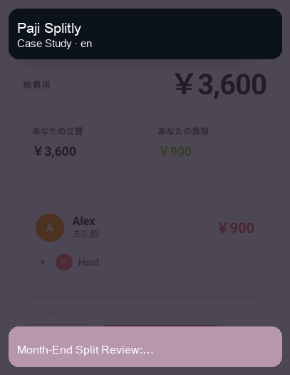 Month-End Split Review: Dashboard Overview, Personal Stats, and Detailed Charts