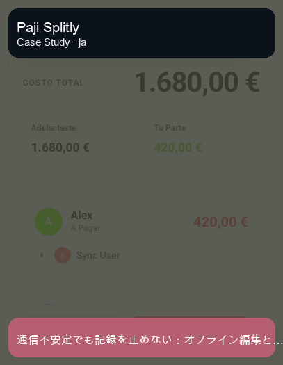 通信不安定でも記録を止めない:オフライン編集と自動同期