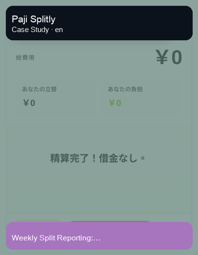Weekly Split Reporting: Detailed Charts + Export Bill (Premium) Workflow