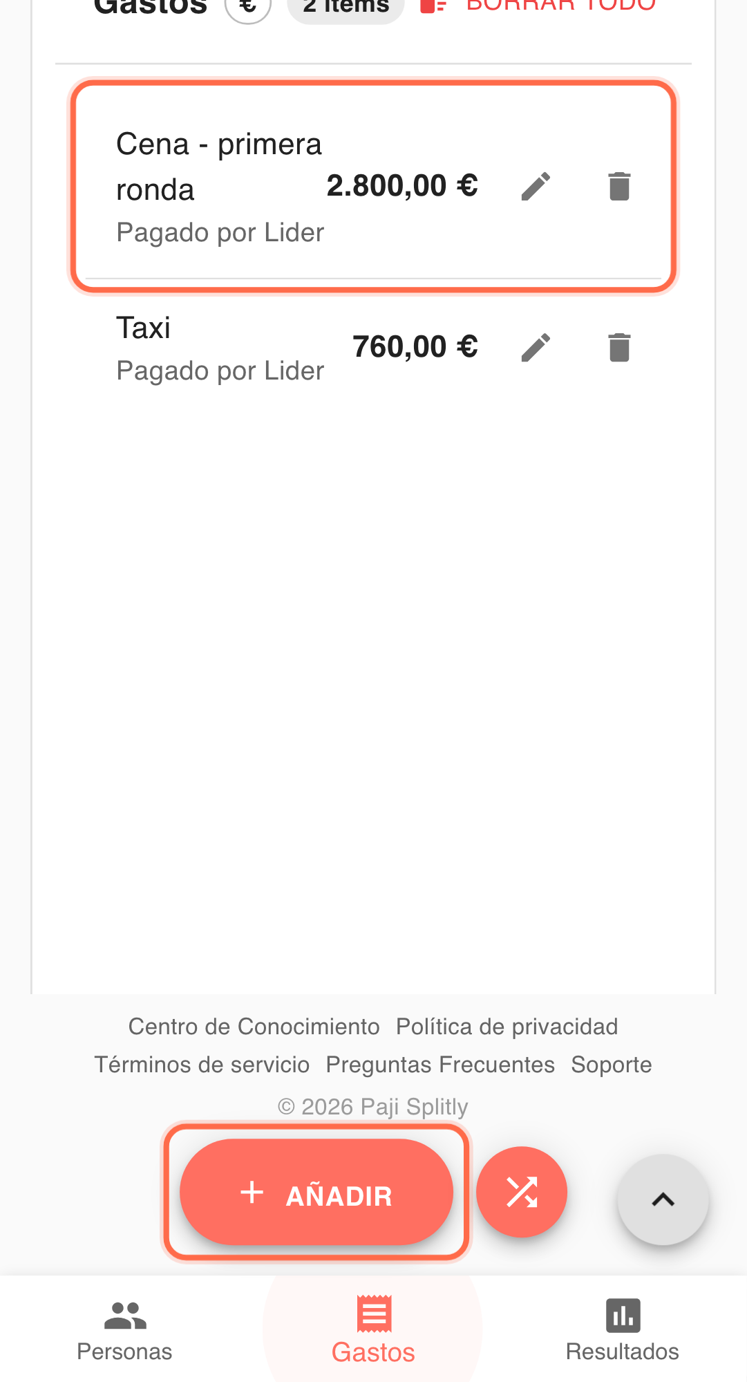 Feature screenshot: key workflow detail in Paji Splitly