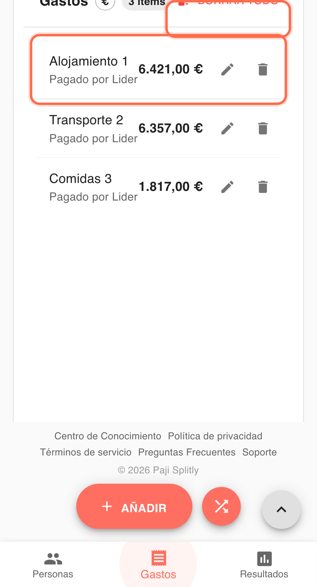 Feature screenshot: key workflow detail in Paji Splitly