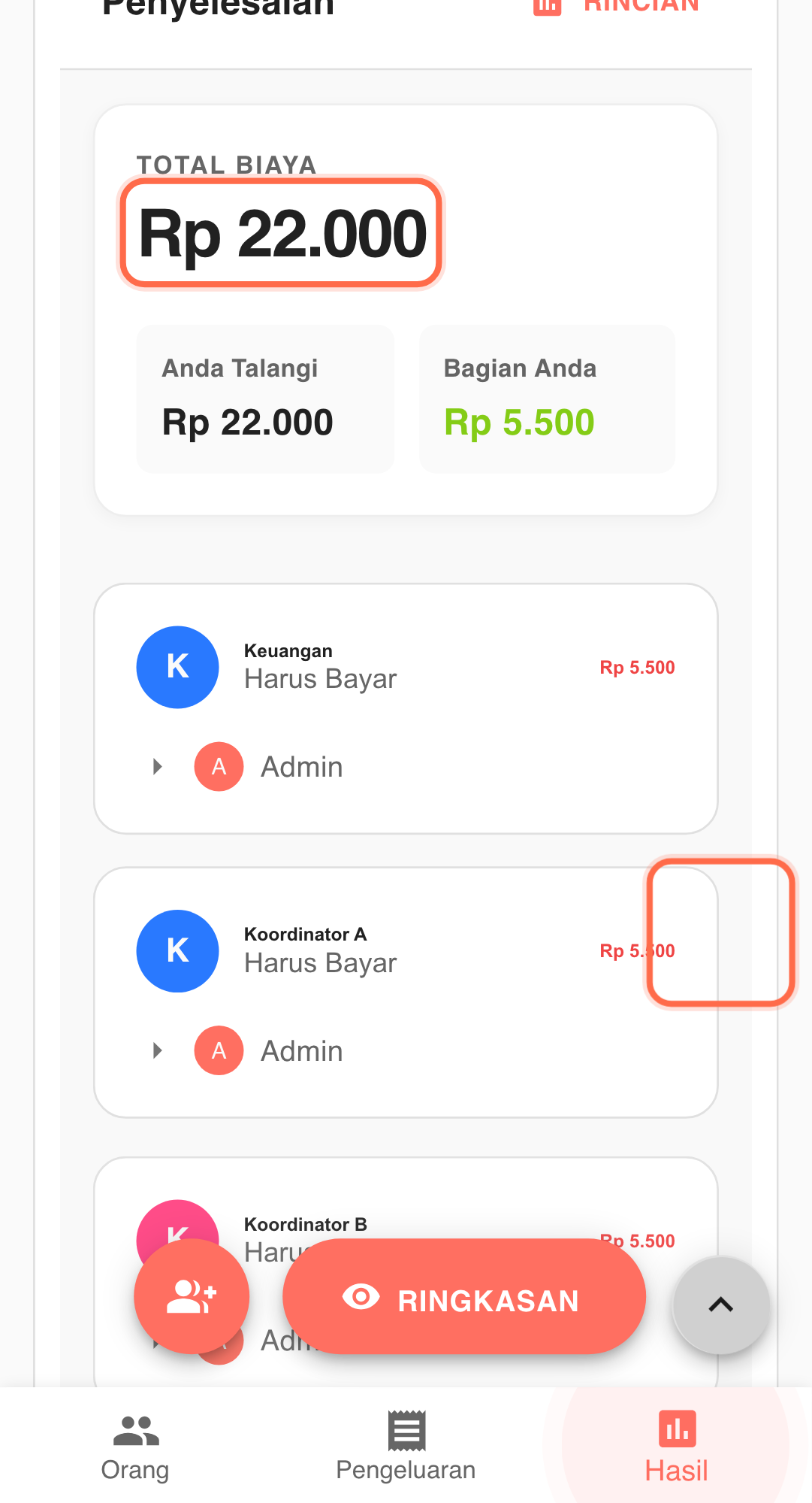 Tangkapan fitur: alur nyata di Paji Splitly