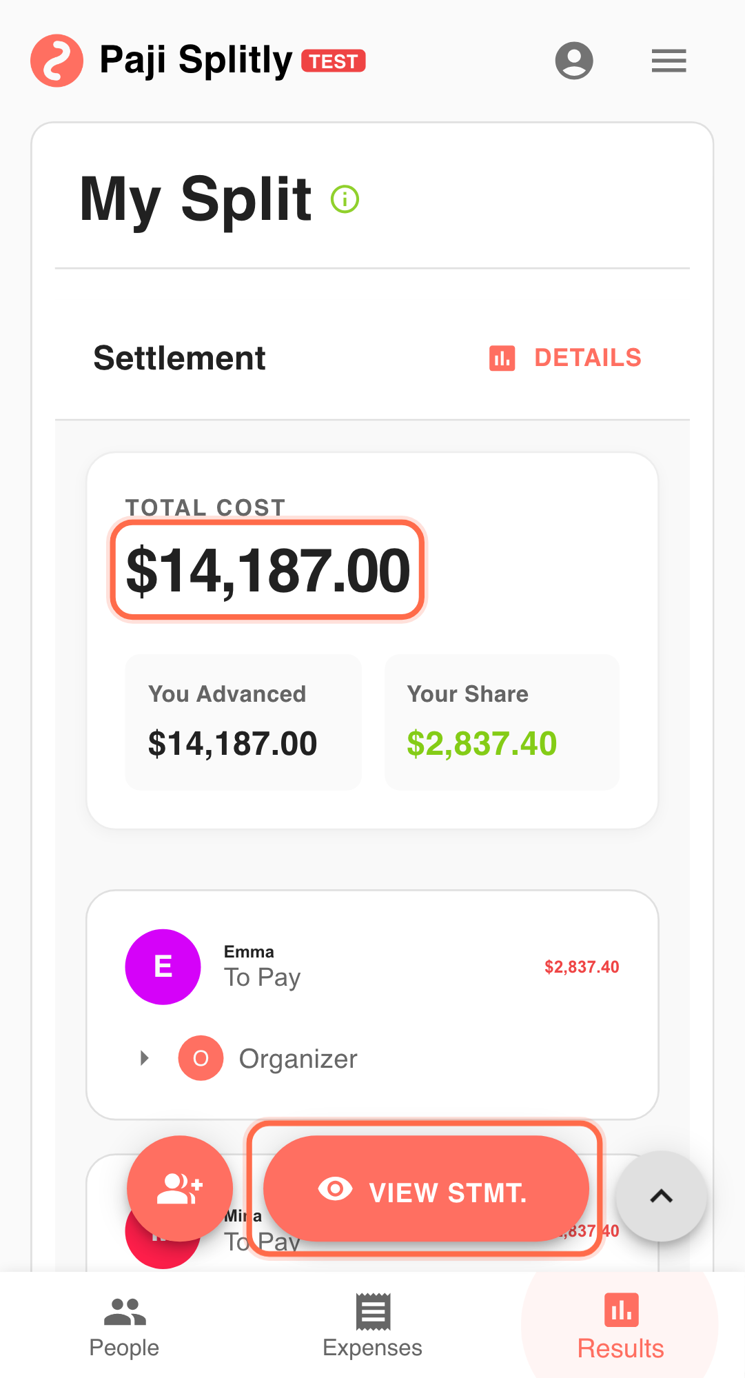 Feature screenshot: focused workflow detail in Paji Splitly
