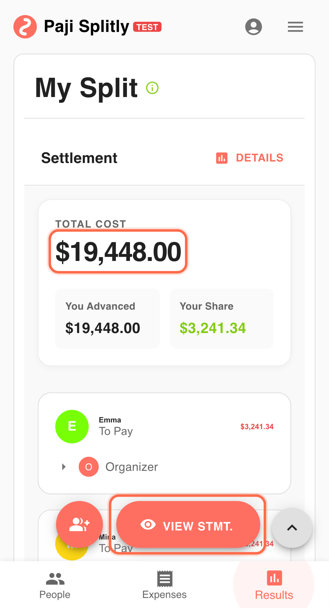 Feature screenshot: focused workflow detail in Paji Splitly