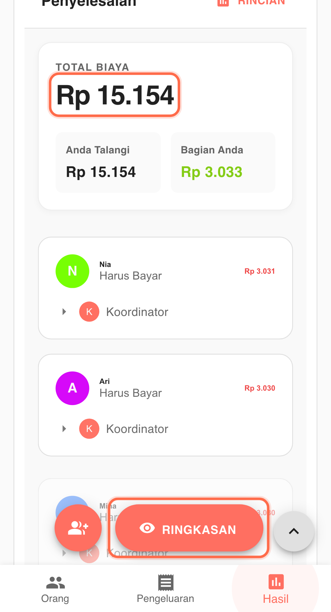 Feature screenshot: focused workflow detail in Paji Splitly