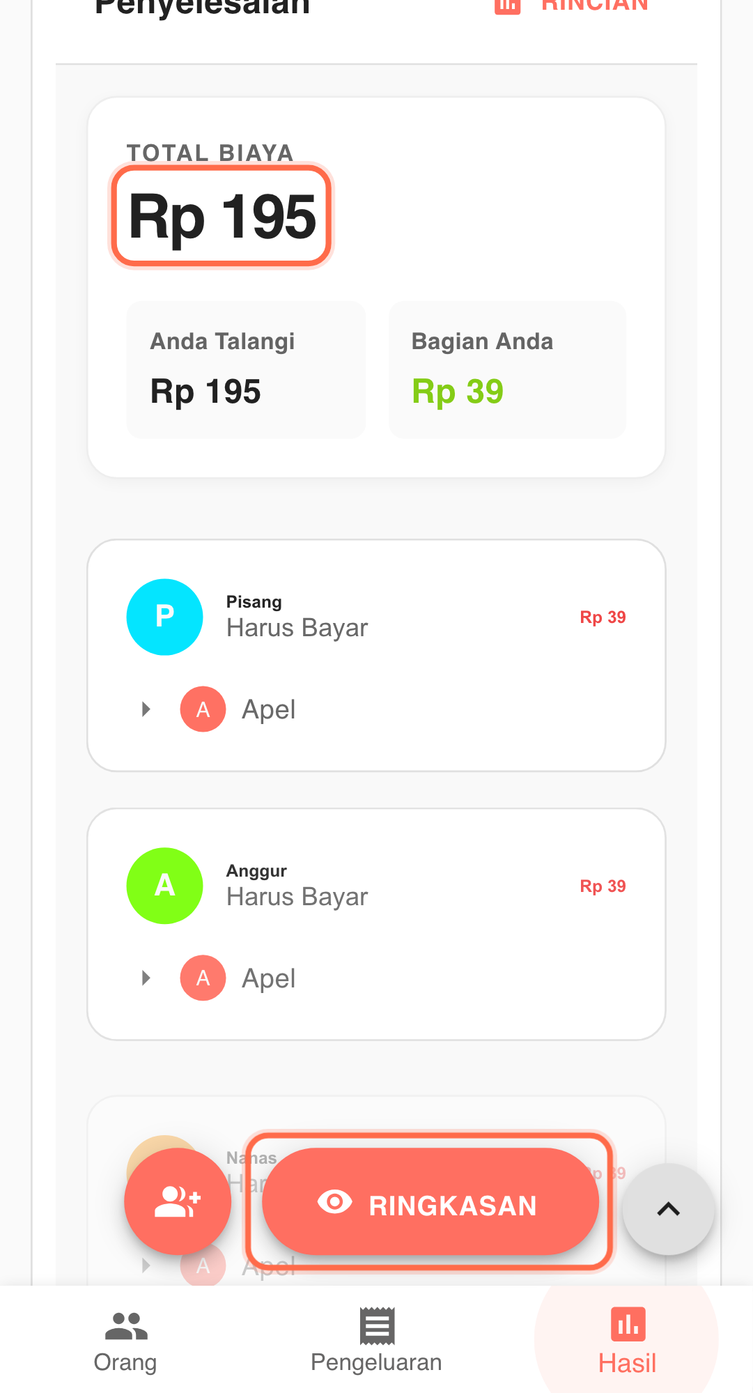 Feature screenshot: focused workflow detail in Paji Splitly