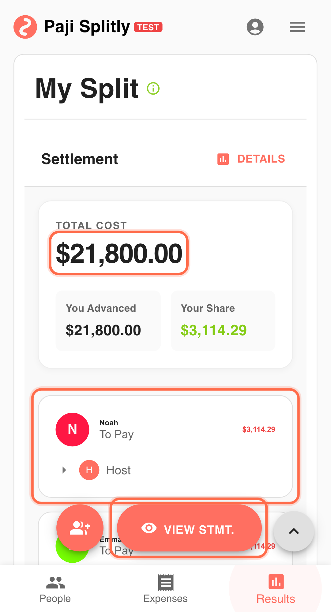 Feature screenshot: key workflow detail in Paji Splitly